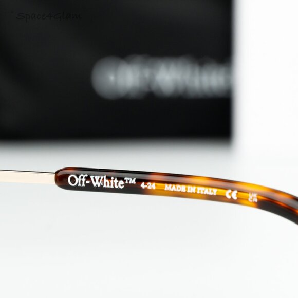 Off-White Women Sunglasses Gold Brown Rectangular OERI13N TAMPA 7664 NEW main image 9